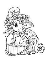 coloriage petit poney sort de sa boite